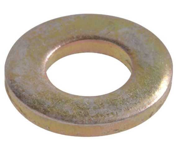 SAE FLAT WASHER GRADE 8 ZINC-YELLOW 5/8